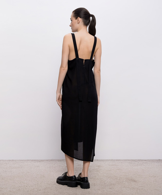 Y`S Yamamoto Чорна сукня з вовною YKD12201 зображення 3
