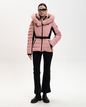 Mackage Рожева гірськолижна пухова куртка ELITA-ZR з хутром ELITASHR
