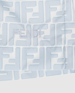 Fendi Детские голубые шорты для плавания в принт JMM027AY8H46
