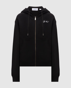 Off-White Черная спортивная куртка с вышивкой логотипа 44MBE015F26F001
