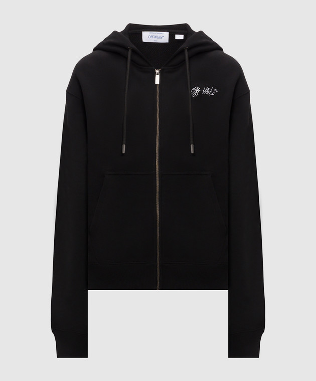 Off-White Черная спортивная куртка с вышивкой логотипа 44MBE015F26F001