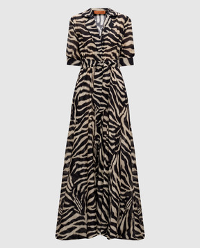 Ermanno Scervino Life Платье-рубашка с шелком в анималистичный принт D484Q705YAJI