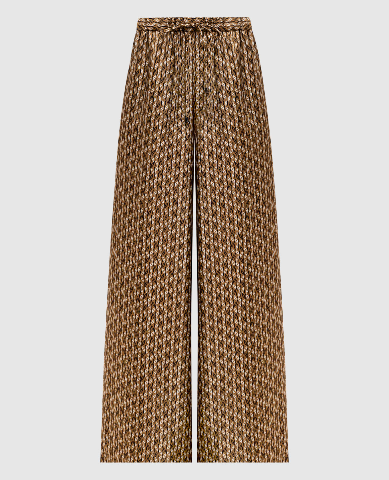 Коричневый палаццо CLARINO из шелка