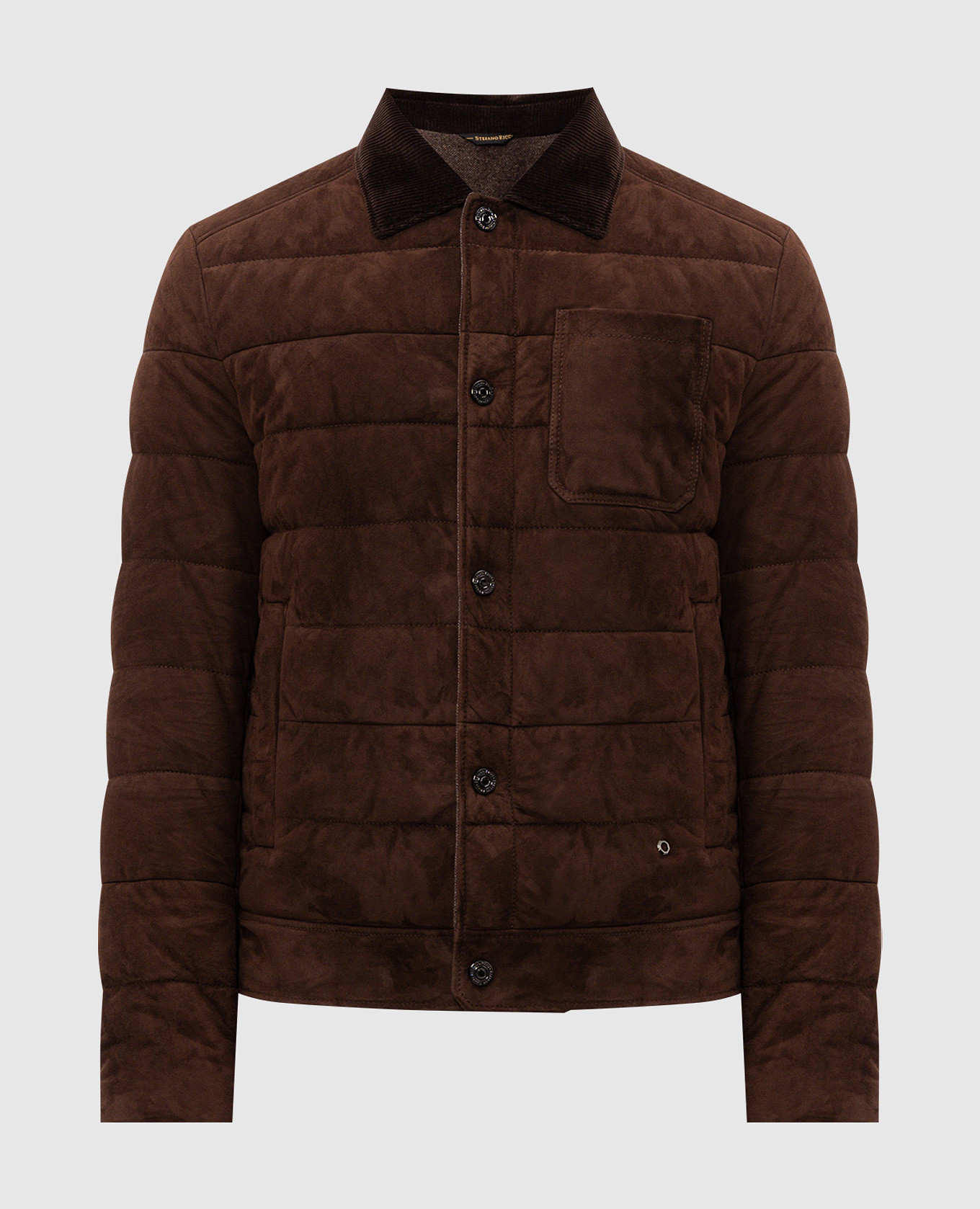 Коричневая замшевая куртка
