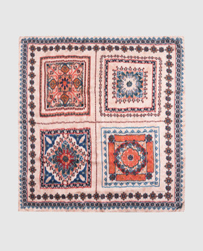 Momoni Розовый платок из шелка в принт MOSC001MO52A