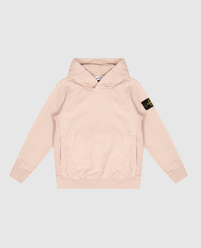 Stone Island Дитяче бежеве худі з патчем логотипа L2S166100003S0A2014