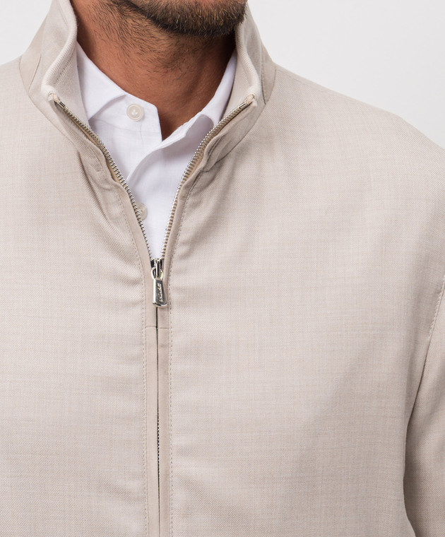 Enrico Mandelli Бежевая куртка из кашемира 3L506A5607 изображение 5