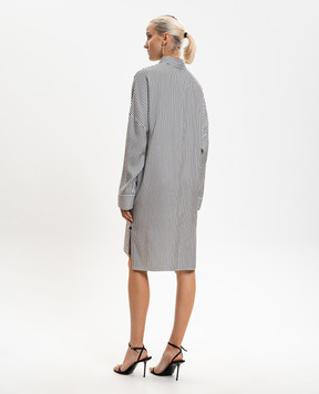 Tom Ford Біла сукня в стилі сорочки в смужку AB3632FAX1712