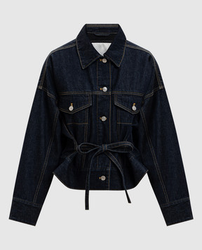 3.1 Phillip Lim Синя джинсова куртка з патчем логотипа E2616538LID