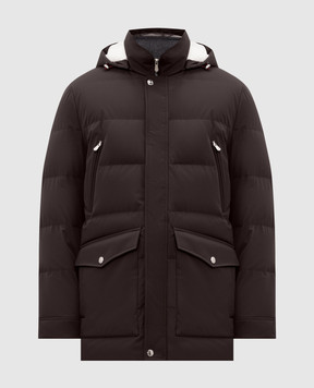 Brunello Cucinelli Коричневий пуховик MV4061823