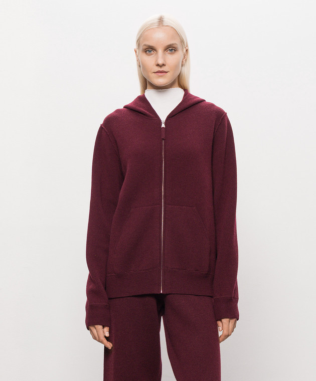 Allude Бордова спортивна куртка з вовни і кашеміру 26537610 зображення 3