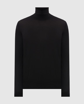 Brunello Cucinelli Чорний гольф з вовни та кашеміру M2400103