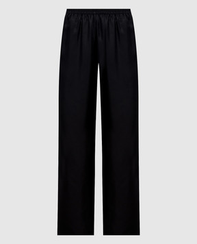 Loulou de Saison Черные брюки ALERA из шелка ALERALDS