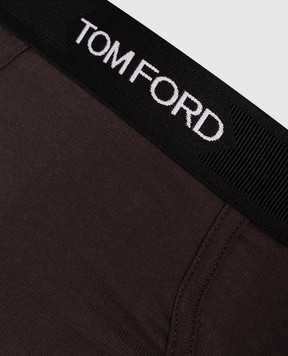 Tom Ford Коричневые трусы-брифы с логотипом T4LC11040
