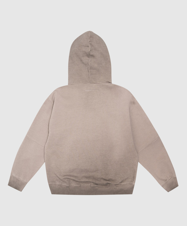 Maison Margiela MM6 Детские коричневые худи с принтом логотипа M61135MM08P изображение 2