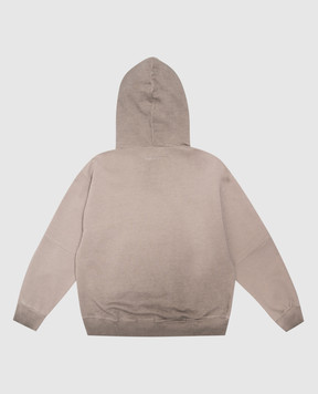 Maison Margiela MM6 Детские коричневые худи с принтом логотипа M61135MM08P