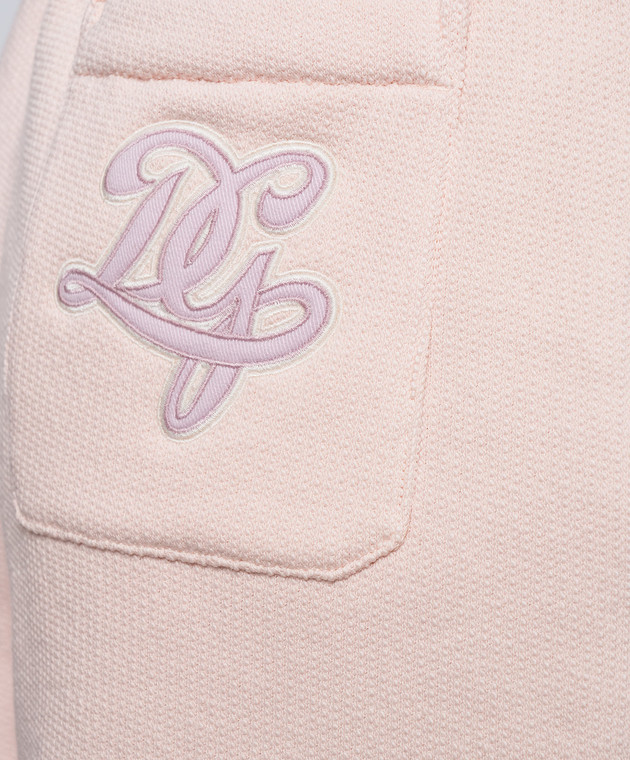 Dolce&Gabbana Рожеві шорти з нашивкою монограми FTC90ZGDDMI зображення 5