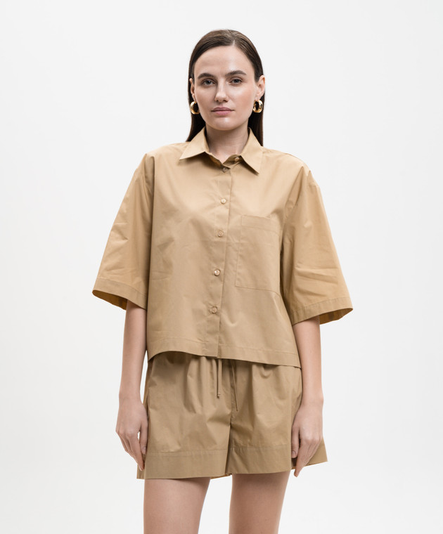 Solotre Бежевая рубашка M1AB0019 изображение 3