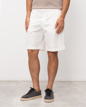 Brunello Cucinelli Шорти з бавовни кольору айворі M289LU0010