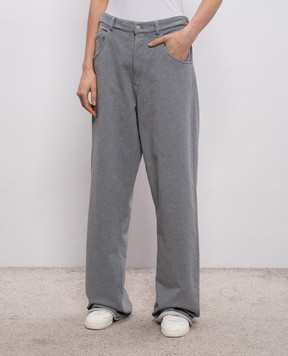 Maison Margiela MM6 Сірі меланжеві штани S52KA0548S25337