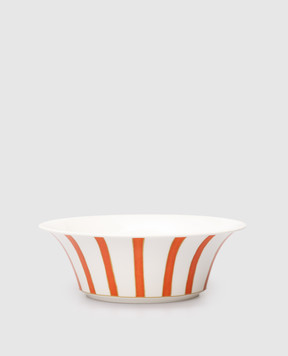 Geminiano Cozzi 1765 Білий порцеляновий салатник Striche Arancio e Oro TTCMI24249053