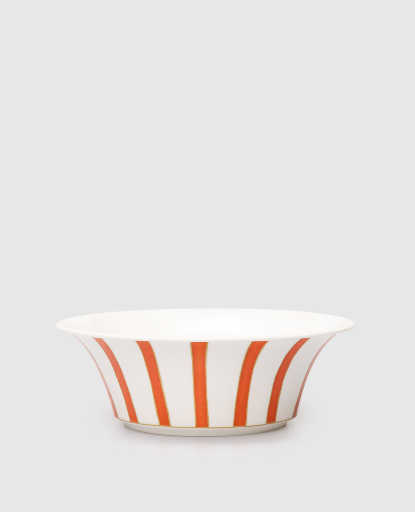 

Белый фарфоровый салатник Striche Arancio e Oro, Посуда
