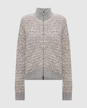 Peserico Серый кардиган с шерстью альпаки S99406F039283G