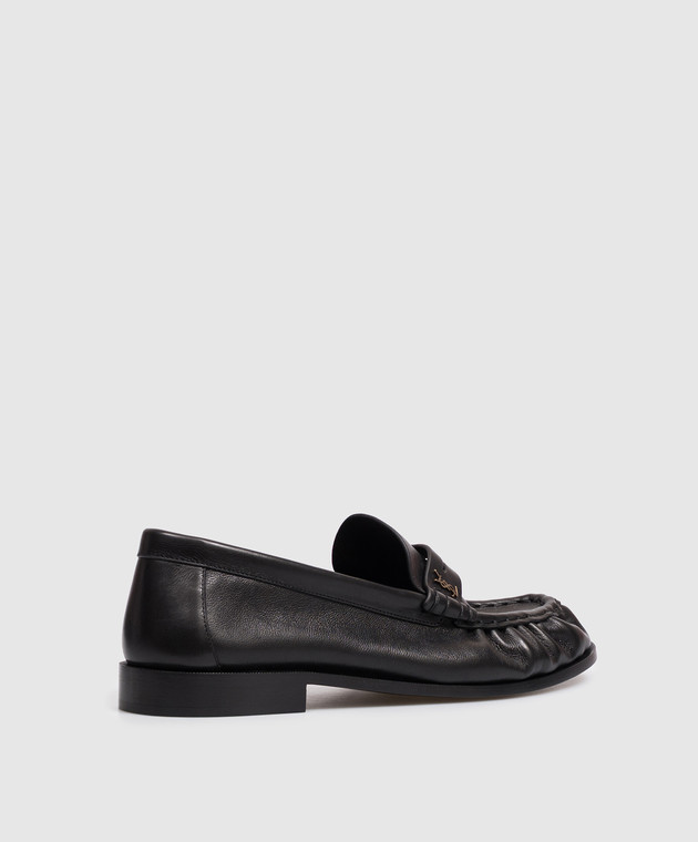 Saint Laurent Черные кожаные лоферы 83947125VAA изображение 3