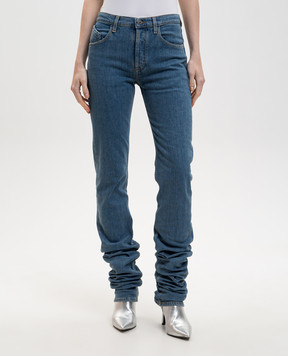 The Attico Сині подовжені джинси з патчем логотипа 260WCP00214DDS001AA