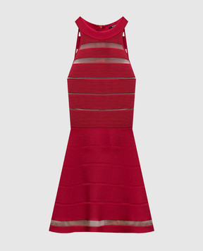 Balmain Розовое платье мини GF0R5183KJ75