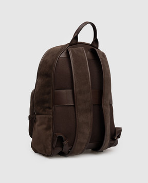 Santoni Коричневий замшевий рюкзак з логотипом UIBBA2364ENASNQ