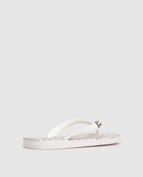 DSQUARED2 Дитячі білі шльопанці з логотипом 827962634