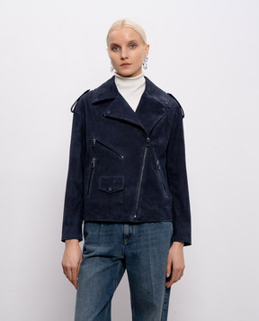 Babe Pay Pls Синя замшева косуха 2106УК2SUEDE