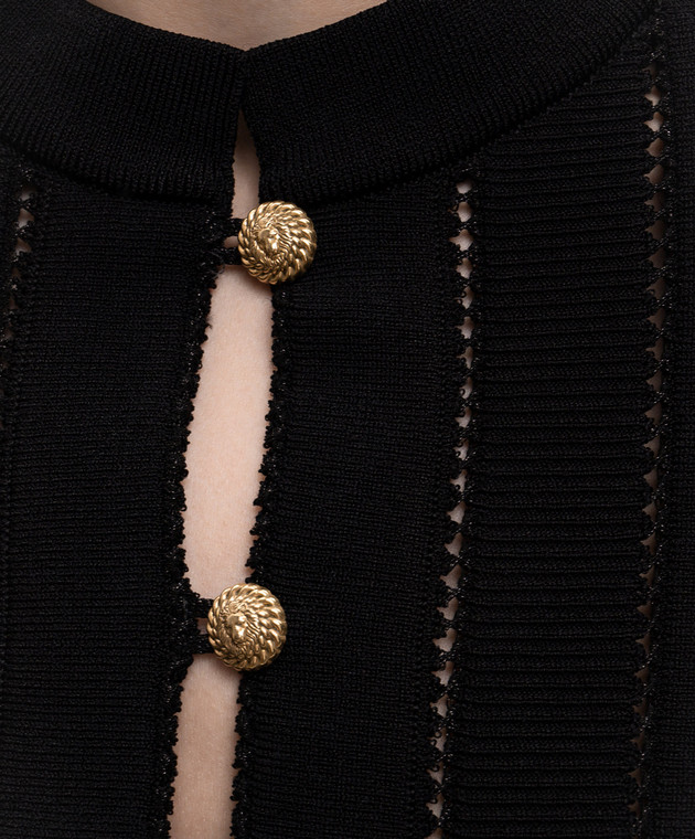 Balmain Черный кардиган Fléchage HF1KL459KK34 изображение 4