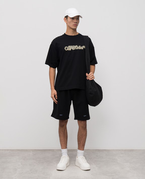 Off-White Чорна футболка Cloudy Arrow 44MAA120F5J00G