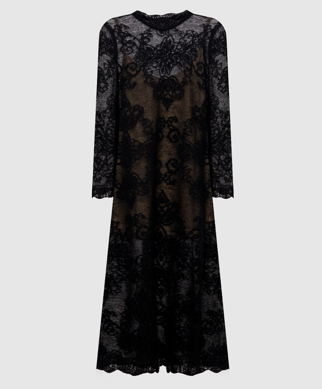 Twinset Черное платье с шерстью альпаки 262TP3344