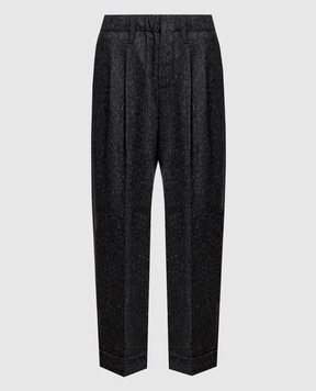 Brunello Cucinelli Серые брюки с шерстью MD002P9274