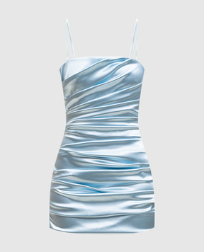 Dolce&Gabbana Голубое платье с драпировкой F617QTFURAD