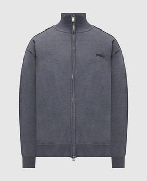 Juun.j Сірий кардиган з вишивкою логотипа JC6251P713