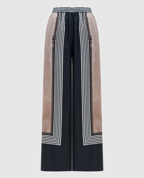 Max Mara Штани палаццо CARABO із шовку MXMCARABO