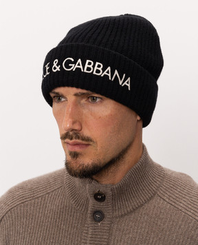 Dolce&Gabbana Черная шапка из шерсти и кашемира GX65KZJGMM5