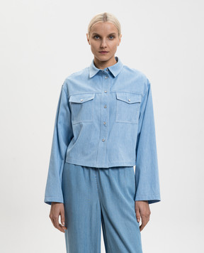 Twinset Блакитна укорочена джинсова сорочка 261TF2081