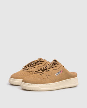 AUTRY Коричневые замшевые кроссовки-мюли Medalist A1UNMULWUU04