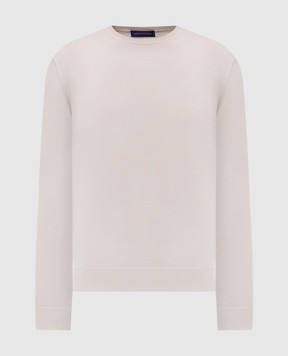 Stefano Ricci Серый лонгслив из шерсти, кашемира и шелка W505506G01W26150