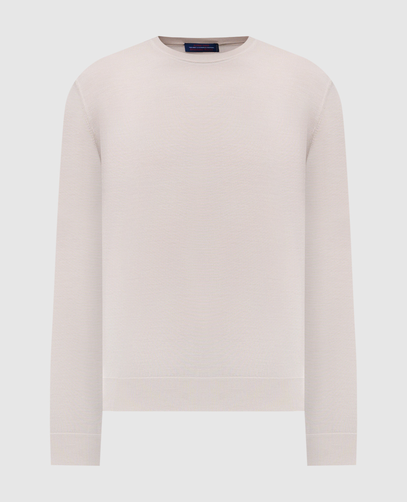 Серый лонгслив из шерсти, кашемира и шелка