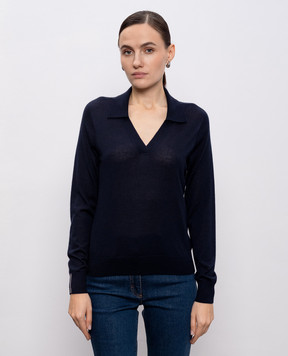 Peserico Синій пуловер з кашеміру та шовку S99013F18K09189