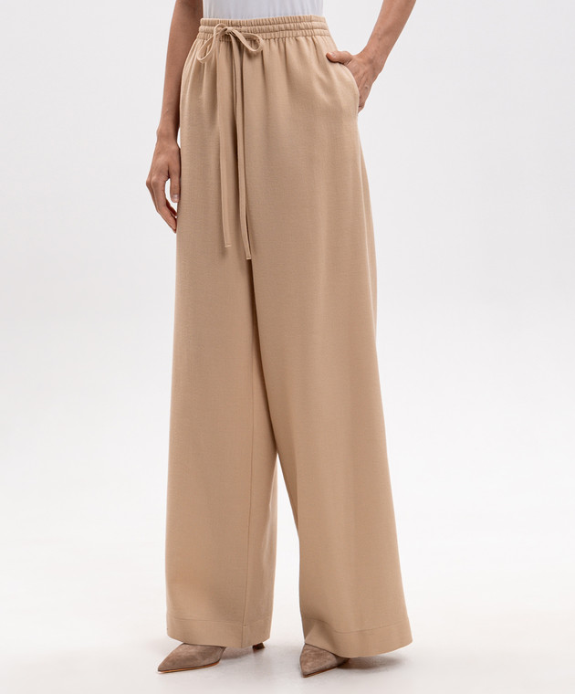 Ermanno Scervino Бежеві штани з вовни D492P362XQQ зображення 3