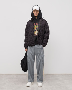 Palm Angels Сірі спортивні штани в стилі карго з логотипом PMCJ04BF25FAB002