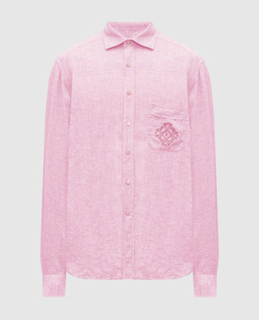 Stefano Ricci Розовая рубашка из льна MC008163BX2922