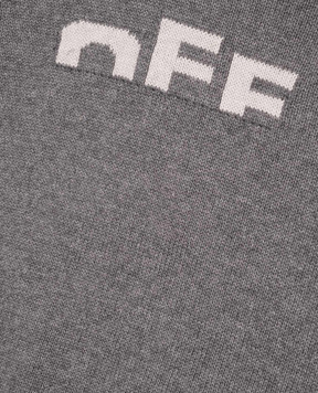 Off-White Дитяче сіре худі з вовною 44BHU001F5K001